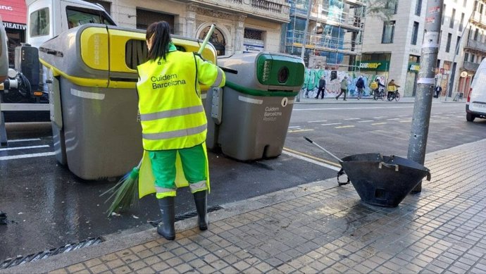 Personal de limpieza de la ciudad de Barcelona