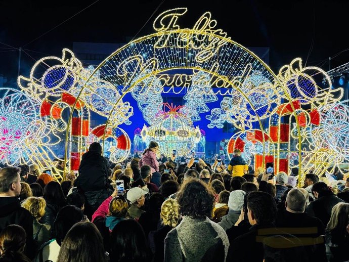 Alumbrado de Navidad en Fuengirola en una imagen de archivo