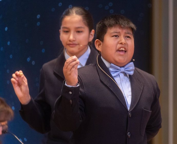 Niños de San Ildefonso durante el Sorteo Extraordinario de Navidad