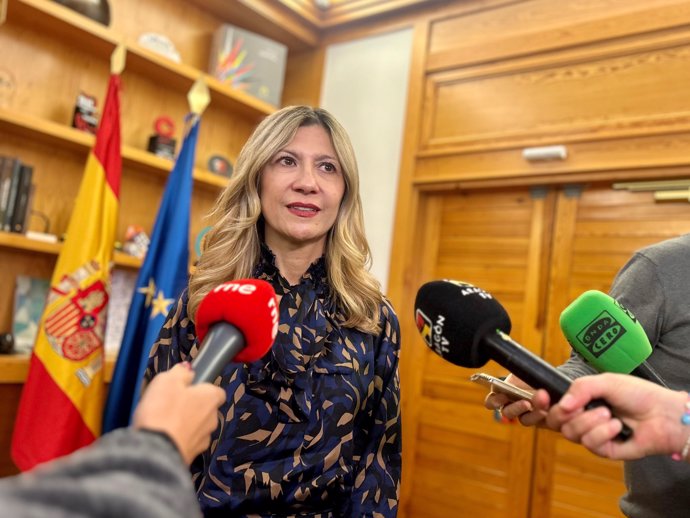 La vicepresidenta del Gobierno de Aragón, Mar Vaquero, este lunes. 