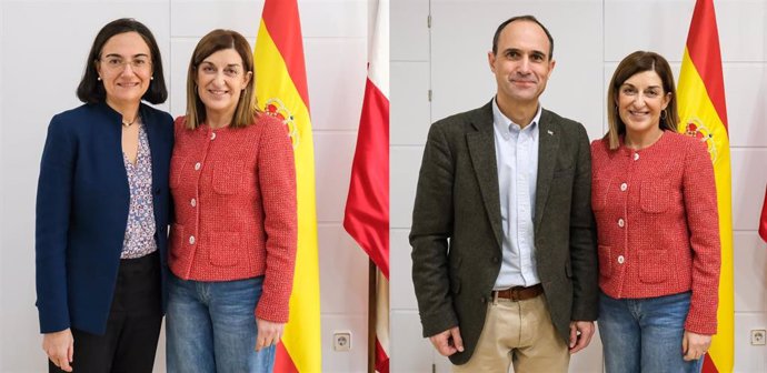 La presidenta de Cantabria, María José Sáenz de Buruaga, se ha reunido con los dos candidatos a sustituir a Ángel Pazos como rector de la Universidad de Cantabria (UC), Mario Mañana y Conchi López