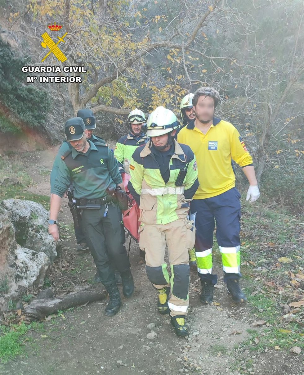 Operativo de rescate en Bogarra.