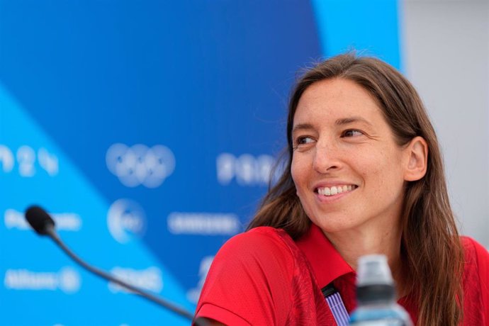 Archivo - Laura Ester (ESP) attends the Water Polo press conference ahead the Paris 24 Olympics Games during the Media Day of Spain at COE Zone in International Village during the Paris 2024 Olympics Games on July 25, 2024 in Paris, France.