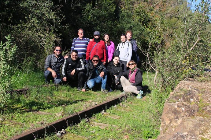 Grupo de medioambiente del PSOE de Córdoba en la Vía Verde.
