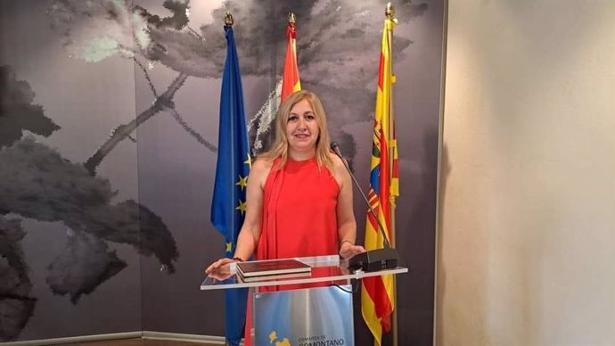 La portavoz de VOX en la Comarca del Somontano, Ana Barón.