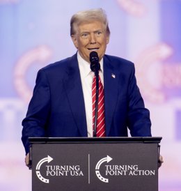 December 22, 2024 - Phoenix, Arizona, USA - DONALD TRUMP speaks on day four of Turning Point USA's AmericaFest 2024.