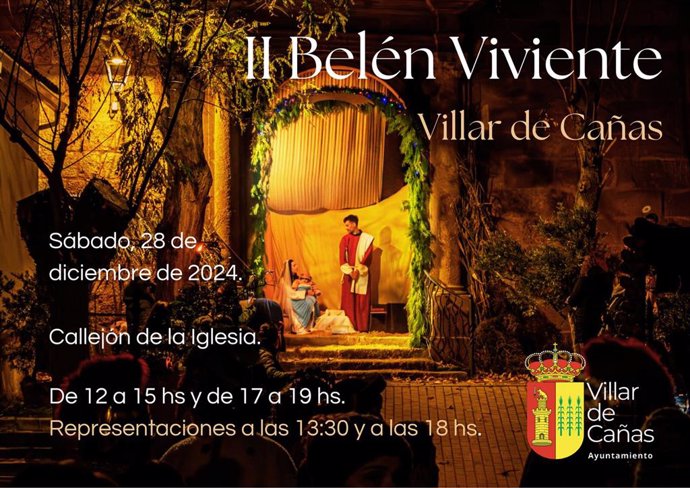 Cartel del Belén Viviente de Villar de Cañas.