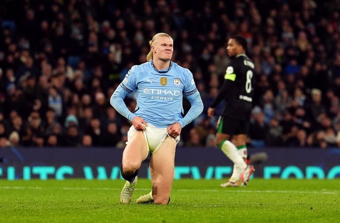 Erling Haaland, en un partido con el Manchester City.