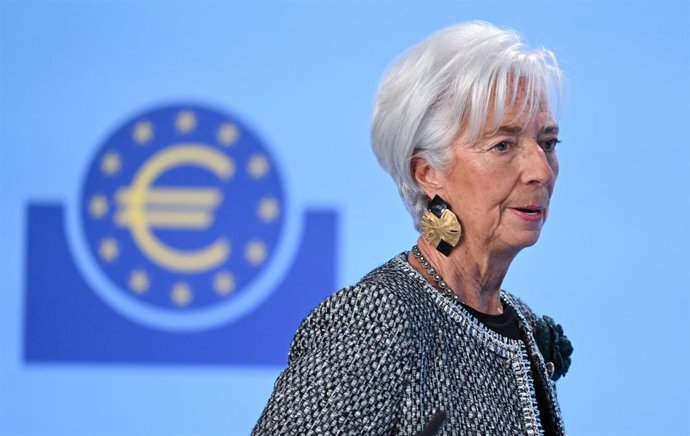 12 December 2024, Hesse, Frankfurt_Main: Christine Lagarde, President of the European Central Bank (ECB), arrives to attend a press conference, following a meeting of Europe's highest monetary authorities. Photo: Arne Dedert/dpa