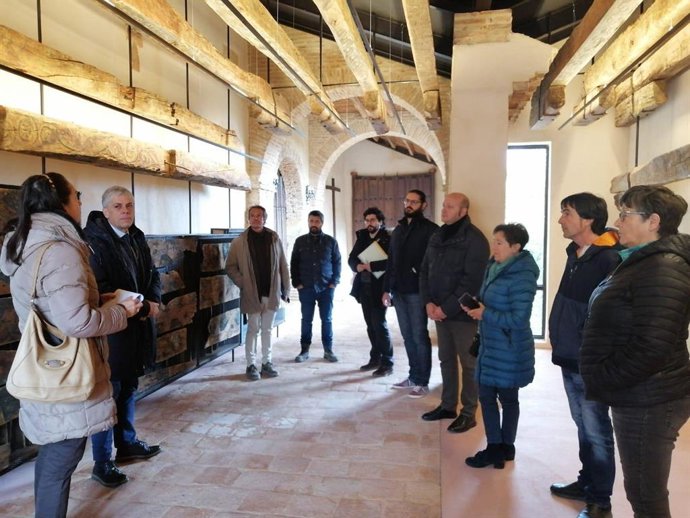 El delegado territorial de la Junta este jueves en el Centro de Interpretación del Artesonado de Vallecillo (León).