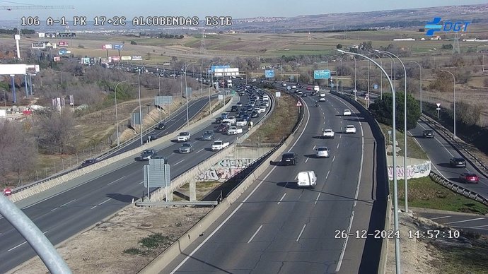 Accidente de tráfico en la A-1, en Alcobendas