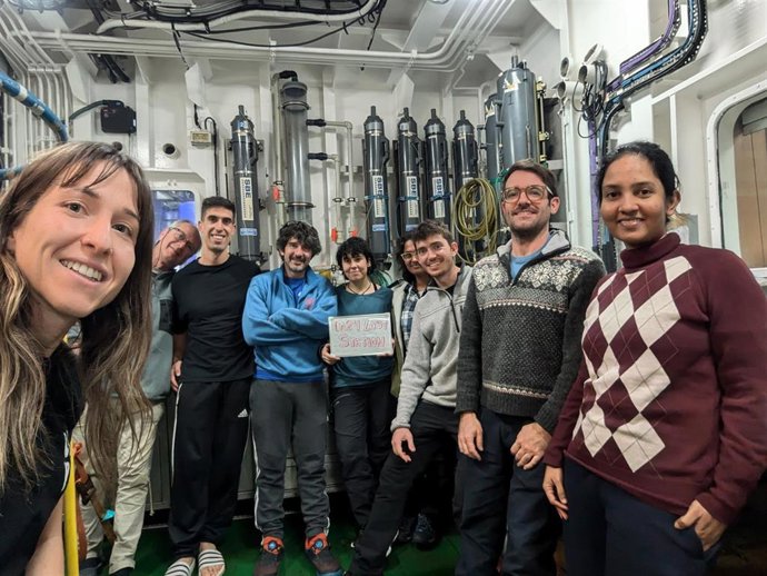Participantes en la campaña oceanográfica.