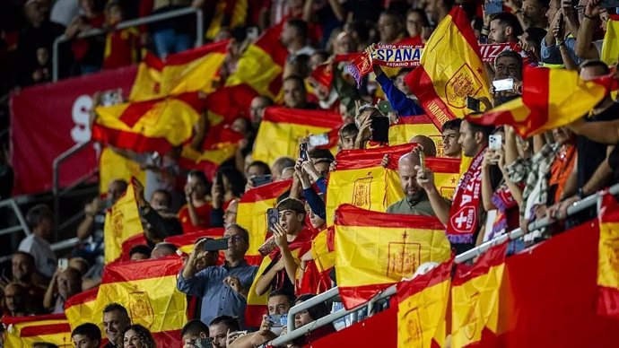 Afición de la selección española durante un encuentro.