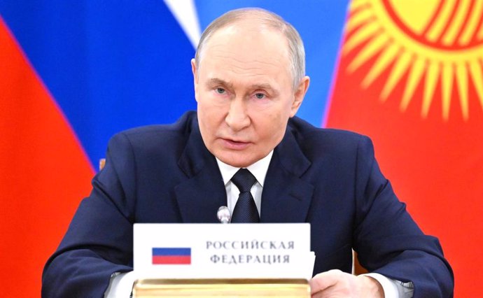 HANDOUT - 25 December 2024, Russia, Leningrad Region: Russian President Vladimir Putin attends the Commonwealth of Independent States (CIS) meeting at the Igora resort in the Leningrad Region. Photo: -/Kremlin Press Office/dpa - ATTENTION: editorial use o