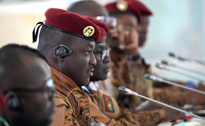 Archivo - Imagen de archivo del líder de la junta militar de Burkina Faso, Ibrahim Traoré