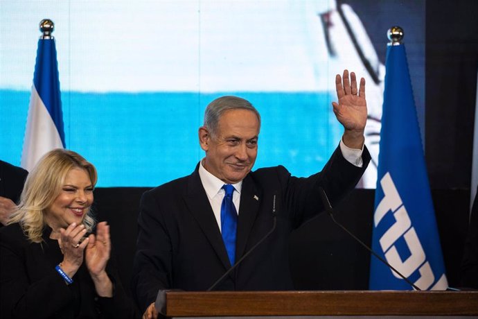 Archivo - El primer ministro de Israel y su mujer, Benjamin y Sara Netanyahu