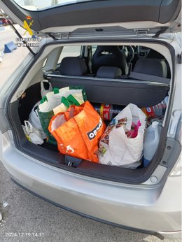 Vehículo del detenido en Los Barrios por hurtos en establecimientos.