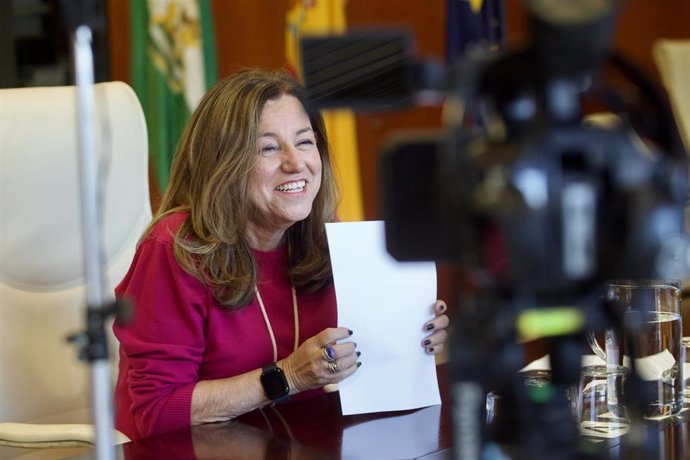 La consejera de Desarrollo Educativo y Formación Profesional de la Junta de Andalucía, María del Carmen Castillo durante una entrevista concedida a Europa Press. A 14 de diciembre de 2024, en Sevilla (Andalucía, España).