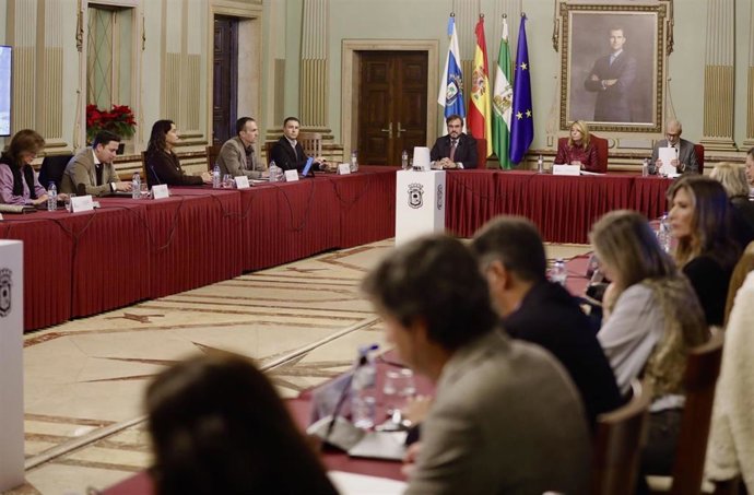Pleno extraordinario del Ayuntamiento de Huelva.