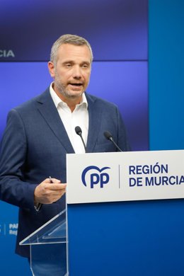 Archivo - El vicesecretario de Organización, Comunicación y Electoral del PP de Murcia, Joaquín Segado