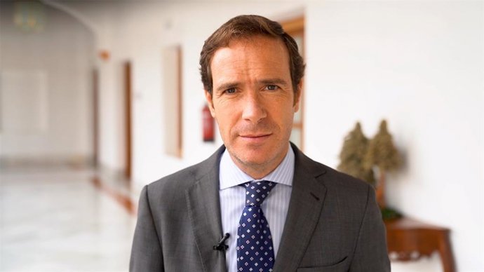 El presidente del Grupo Vox en el Parlamento andaluz, Javier Cortés,