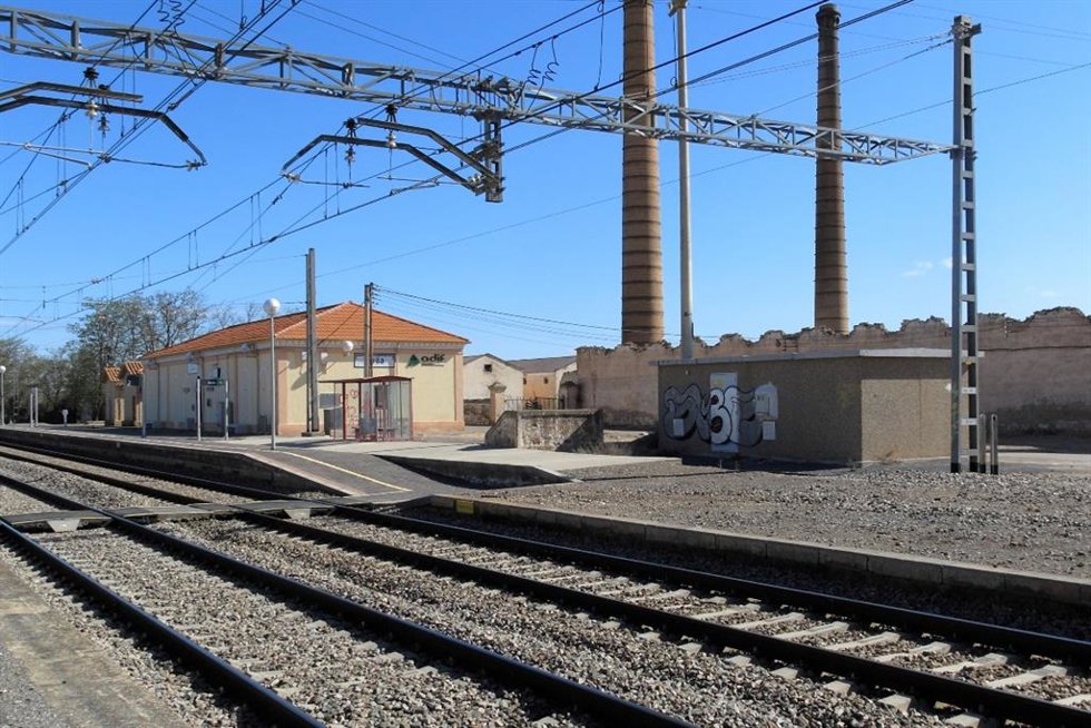 Estación de Épila, en la provincia de Zaragoza.