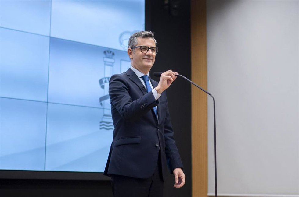 El ministro de la Presidencia, Justicia y Relaciones con las Cortes, Félix Bolaños, en imagen de archivo.