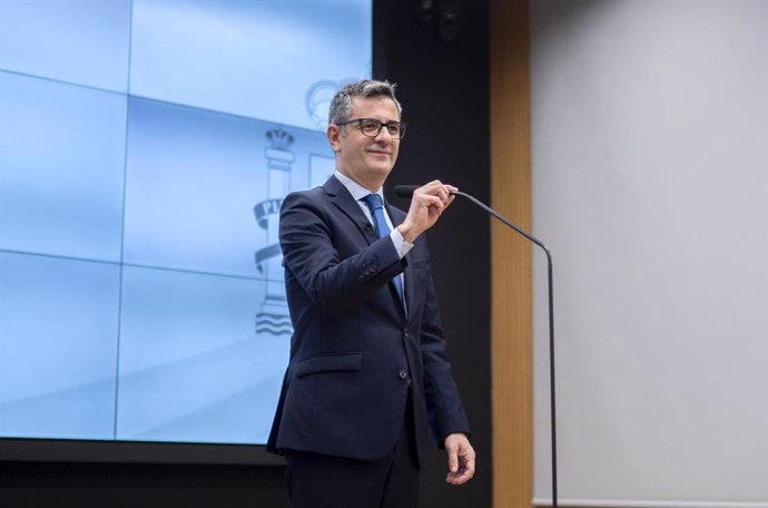 El ministre de la Presidència, Justícia i Relacions amb les Corts, Félix Bolaños, en imatge d'arxiu. 