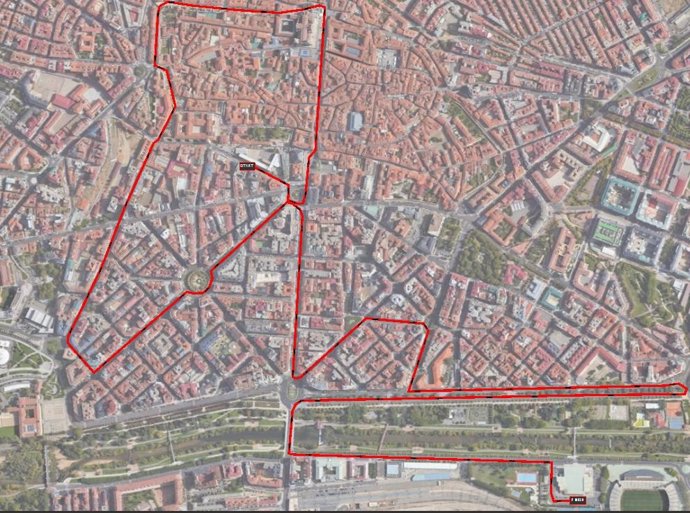 Recorrido de las diferentes pruebas de la San Silvestre Ciudad de León.