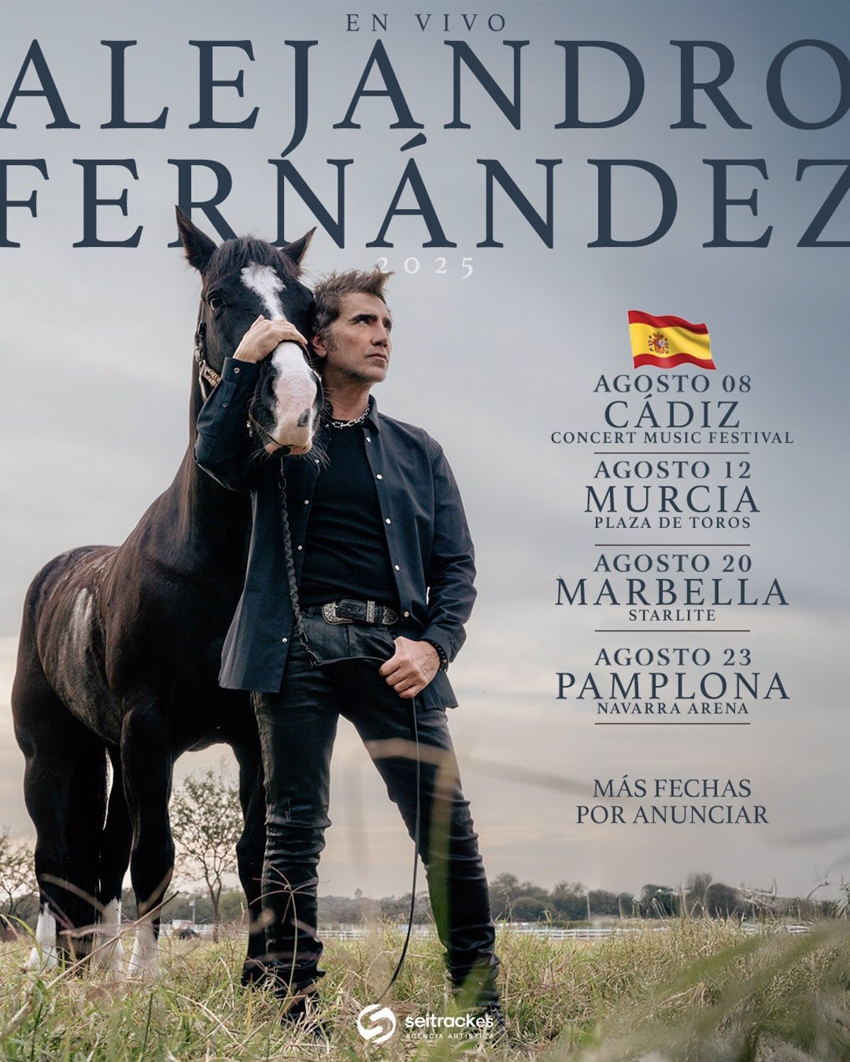 Alejandro Fernández regresa a España el 8 de agosto de 2025 con un tour en vivo que recorrerá cuatro ciudades