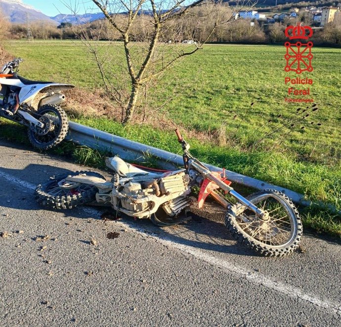 Imagen de la motocicleta implicada en el accidente.