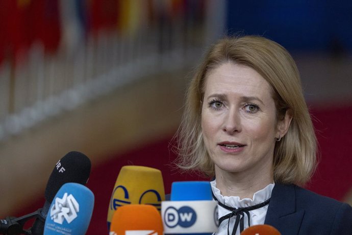 Kaja Kallas arrives for an extraordinary summit of EU heads of state and government (19-20/12), in Brussels, Thursday 19 December 2024. The heads of state and government of the European Union (EU) are expected to discuss over external relations between th