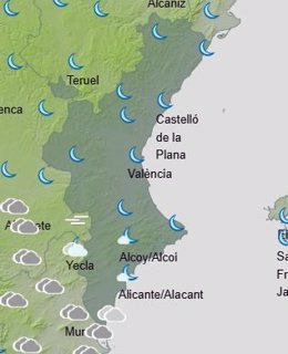 El último domingo del año llega a la Comunitat con heladas débiles en el interior y nubes bajas en la mitad sur