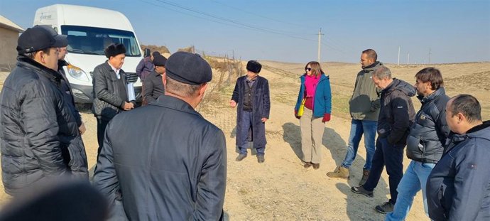 Delegación murciana durante una de las visitas a Uzbekistán.