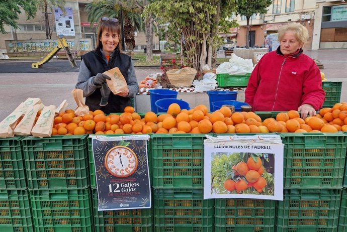 El Mercat de la Taronja reparte las primeras 800 bolsas para celebrar las campanadas con clementinas 