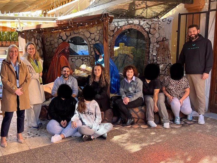 Belén de grandes dimensiones del Grupo Educativo de Convivencia (GEC) femenino 'El Carmen', en Almería.