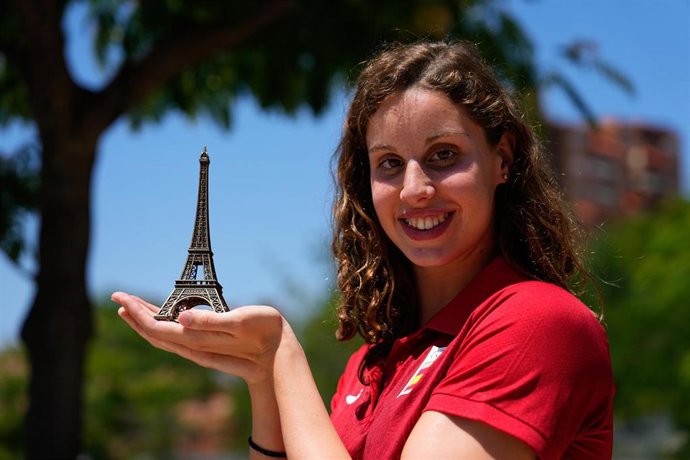 Archivo - Iris Tio during the presentation of Aquatics National Teams of RFEN for the Paris 24 Olympics Games at COE on July 17, 2024 in Madrid, Spain.