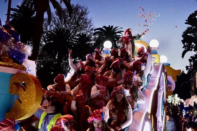 Archivo - Cabalgata de SSMM los Reyes Magos en Málaga en una imagen de archivo 