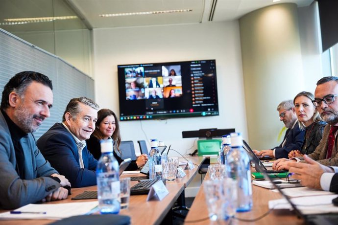 El consejero de la Presidencia, Antonio Sanz, este lunes durante la reunión del Consejo Rector de la Agencia Digital de Andalucía (ADA).