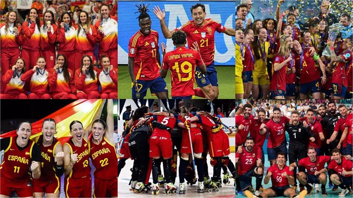 Las selecciones y equipos españoles que brillaron en 2024