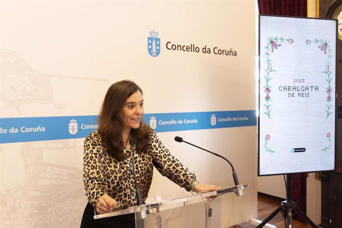 La alcaldesa de A Coruña, Inés Rey, en rueda de prensa