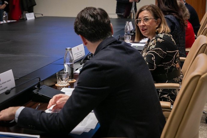 La consejera de Agricultura, Mercedes Morán, en la reunión del Consejo de Gobierno.