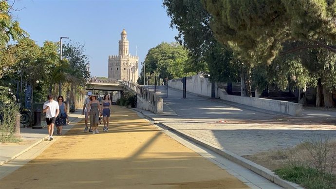 Archivo - Muelle de Nueva York en Sevilla, donde sucedieron los hechos