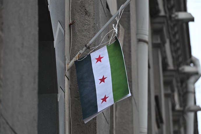 Imagen de archivo de la nueva bandera de Siria