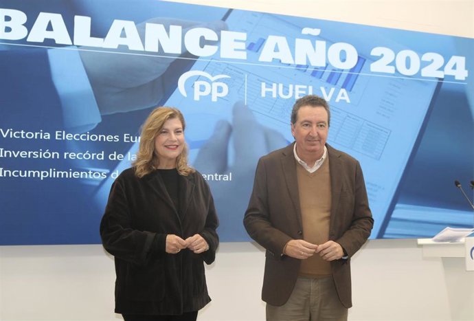 El presidente del PP, Manuel Andrés González, y la secretaria general, Berta Centeno.