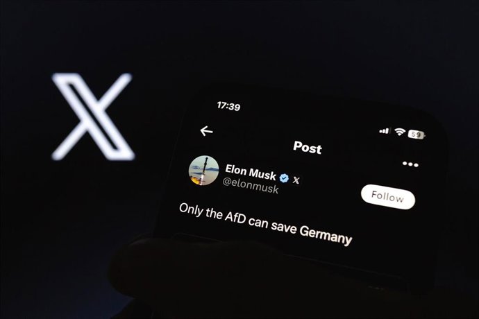 Un mensaje del magnate Elon Musk sobre Alternativa para Alemania (AfD) en la red social X, de la que es propietario