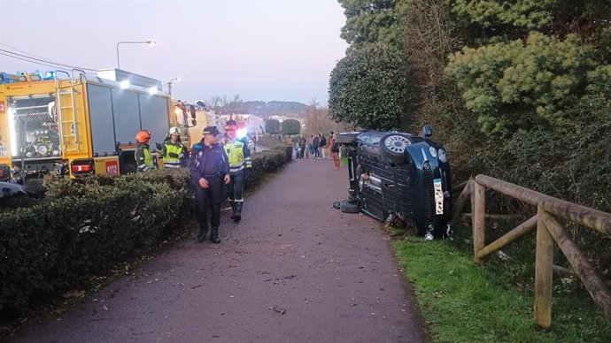 Accidente de tráfico en La Morgal.