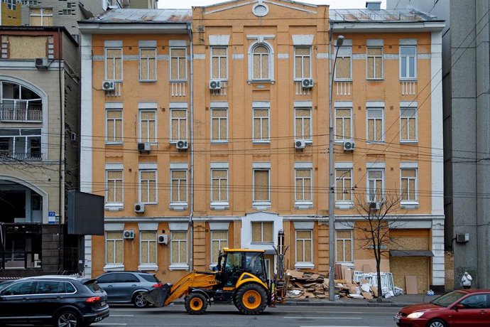 Edificio de Kiev afectado por ataques el 23 de diciembre