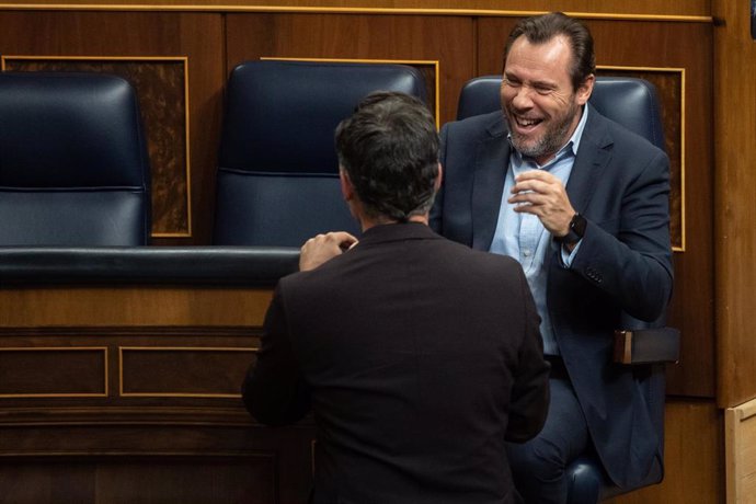 Archivo - El ministro de Transportes y Movilidad Sostenible, Óscar Puente, durante un pleno en el Congreso de los Diputados, a 19 de noviembre de 2024, en Madrid (España). 