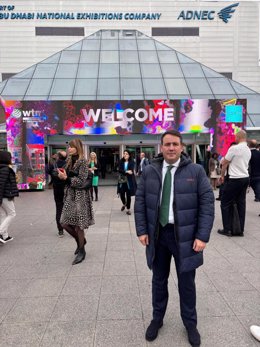 El vicepresidente de la Diputación de Almería y diputado de Turismo, Fernando Giménez, en una imagen de archivo de la última edición de la World Travel Market (WTM) en Londres.